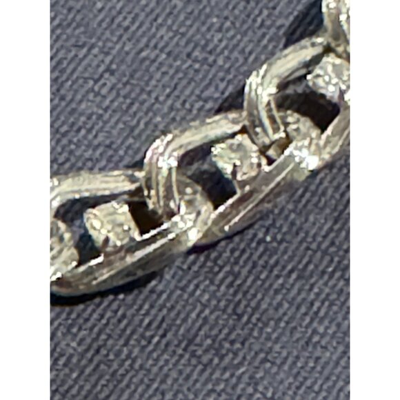 Silver Tone Bracelet Chain with Crystals - Picture 4 of 7